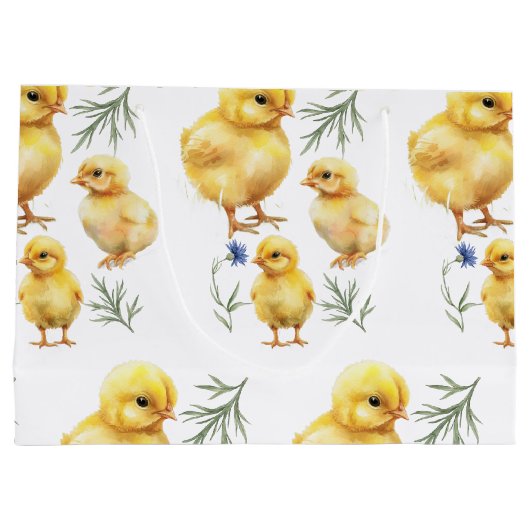 Kip 1e verjaardag Boerderij Verjaardag Groot Cadeauzakje (Achterkant)