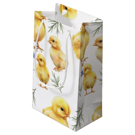 Kip 1e verjaardag Boerderij Verjaardag Klein Cadeauzakje (Achterkant Gekanteld)