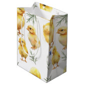 Kip 1e verjaardag Boerderij Verjaardag Medium Cadeauzakje (Achterkant Gekanteld)