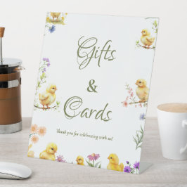 Kip 1e verjaardag Dit Kuiken cadeau en kaartje Reclamebord Met Voetstuk