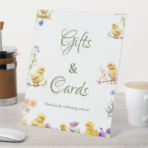 Kip 1e verjaardag Dit Kuiken cadeau en kaartje Reclamebord Met Voetstuk