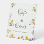 Kip 1e verjaardag Dit Kuiken cadeau en kaartje Reclamebord Met Voetstuk (Voorkant)