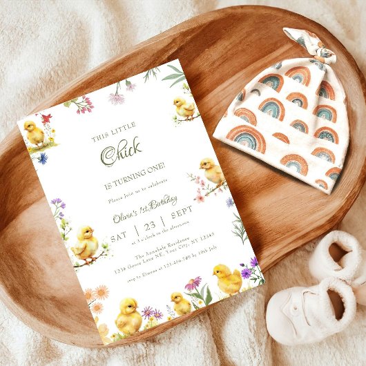 Kip 1e verjaardag Dit kuiken is één verjaardag Kaart