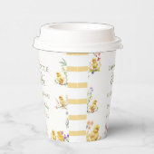 Kip 1e verjaardag Dit kuiken is één verjaardag Papieren Bekers (Rechts)