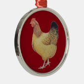 Kip 2012 metalen ornament (Rechts)