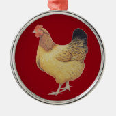 Kip 2012 metalen ornament (Voorkant)