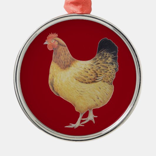 Kip 2012 metalen ornament (Voorkant)