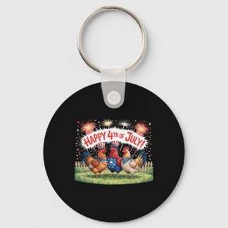 Kip 4 juli boerderij Onafhankelijkheidsdag VS bran Sleutelhanger