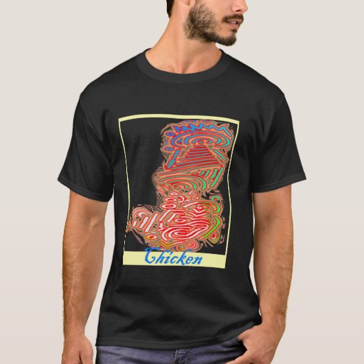 Kip Abstracte Kunst Origineel T-shirt (Voorkant)