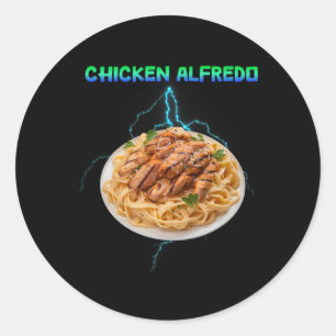 Kip Alfredo Meme Bootleg Rap Stijl 90s Vintage Ronde Sticker