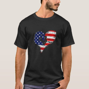 Kip Amerikaanse Vlag Hart Usa Patriottische Trots T-shirt