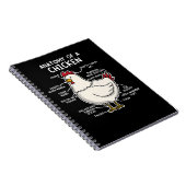 Kip-anatomie van een Boerderij uit een kippenland  Notitieboek (Rechterzijde)