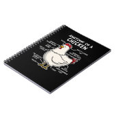 Kip-anatomie van een Boerderij uit een kippenland  Notitieboek (Linkerzijde)