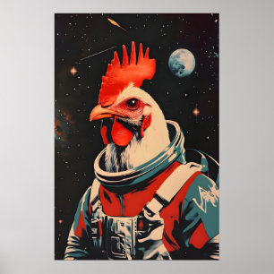Kip Astronaut Poster, Kip Retro Print