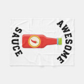 Kip Awesome Saus Fles  Fleece Deken (Voorkant (Horizontaal))
