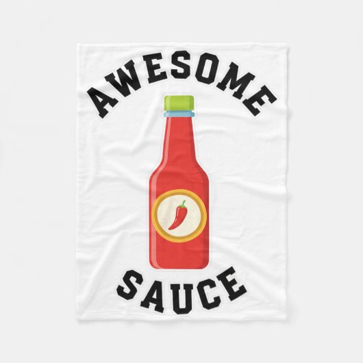 Kip Awesome Saus Fles  Fleece Deken (Voorkant)