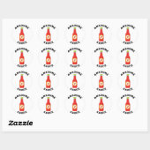 Kip Awesome Sausfles  Ronde Sticker (Vel)