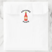 Kip Awesome Sausfles  Ronde Sticker (Tas)