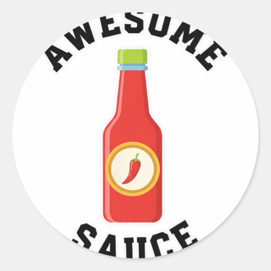 Kip Awesome Sausfles  Ronde Sticker (Voorkant)