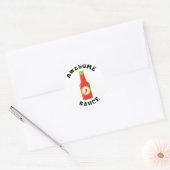 Kip Awesome Sausfles  Ronde Sticker (Envelop)