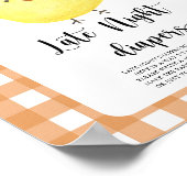 kip baby shower - Late night luiers spel Poster (Hoek)