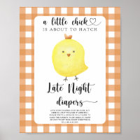 Kip baby shower - Spel met luiers op late avond