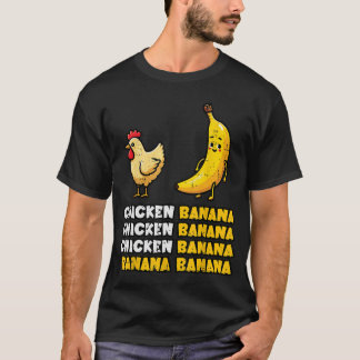 Kip Banaan Dans Grappig Fruit Meme Meisjes Vrouwen T-shirt