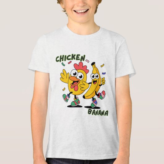 KIP BANAAN DANS Tri-Blend SHIRT (Voorkant)
