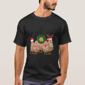 Kip bedekt met kerstverlichting Grappig Kerstfeest T-shirt (Voorkant)
