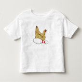 Kip bij Bowling met Bowling-pin Kinder Shirts (Voorkant)