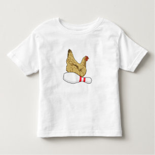 Kip bij Bowling met Bowling-pin Kinder Shirts