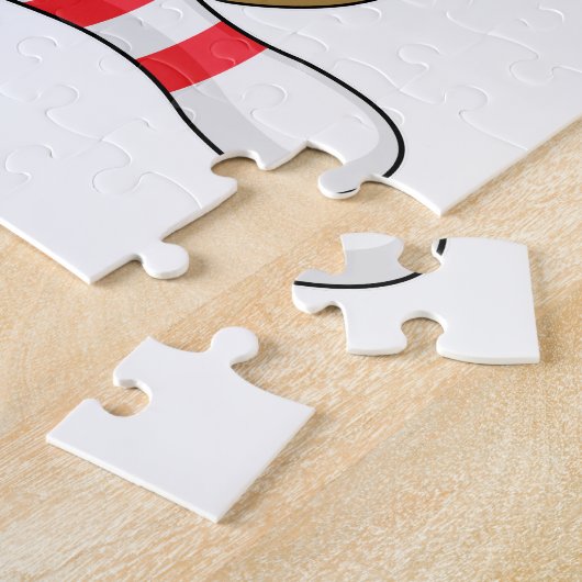 Kip bij Bowling met Bowling-pin Legpuzzel (Zijkant)