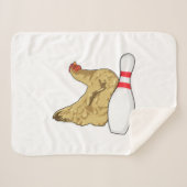 Kip bij Bowling met Bowling-pin Sherpa Deken (Voorkant (horizontaal))
