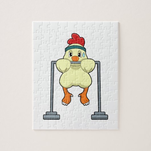 Kip bij Fitness Pull-ups Legpuzzel (Verticaal)