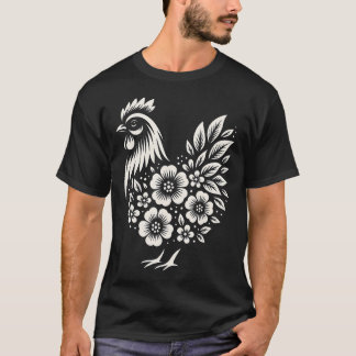 Kip Bloem Liefhebber Meisjes Moeder Cute Boerderij T-shirt