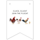 Kip Boerderij Dier Verjaardagsfeestdecor Vlaggetjes (Eerste vlag)