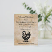  Kip Boerderij Feestdagenkaart (Staand voorkant)