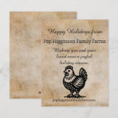  Kip Boerderij Feestdagenkaart (Voorkant / Achterkant)