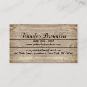 Kip Boerderij Hout Rustiek Ei Hen retro Visitekaartje (Achterkant)