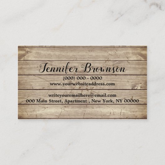 Kip Boerderij Hout Rustiek Ei Hen retro Visitekaartje (Achterkant)