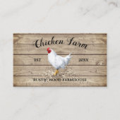 Kip Boerderij Hout Rustiek Ei Hen retro Visitekaartje (Voorkant)