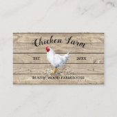 Kip Boerderij Hout Rustiek Ei Hen Visitekaartje (Voorkant)