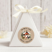  kip Boerderij monogram Ronde Sticker