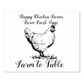 kip-boerderij op tafel rubberstempel (Afrduk)