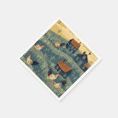 kip Boerderij papier servet (Hoek)