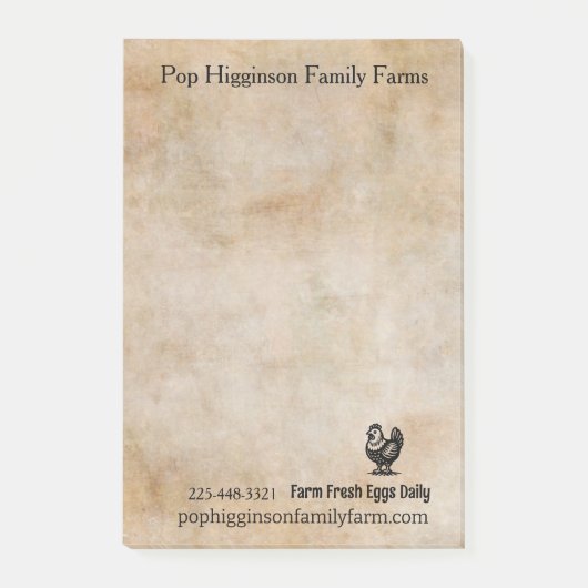  Kip Boerderij Post-it® Notes (Voorkant)