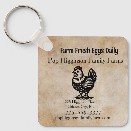  Kip Boerderij Sleutelhanger (Voorkant)