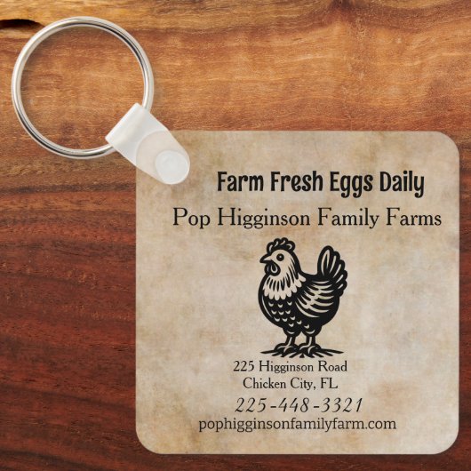  Kip Boerderij Sleutelhanger (Voorkant)