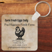  Kip Boerderij Sleutelhanger (Achterkant)