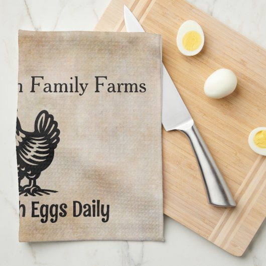 Kip Boerderij Theedoek (Quarter Fold)